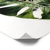 Affiche d'art de feuilles de Monstera (Coin)