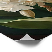 Affiche d'art de fleur de jacinthe blanche (Coin)