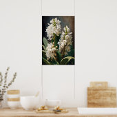 Affiche d'art de fleur de jacinthe blanche (Cuisine)