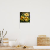 Affiche d'art de fleur d'hibiscus jaune (Cuisine)