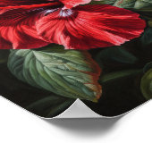 Affiche d'art de fleur d'Hibiscus rouge (Coin)