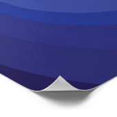Affiche d'art de fleur pop jaune sur fond bleu (Coin)