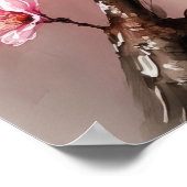 Affiche d'art de fleurs de cerisiers en fleurs (Coin)