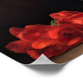 Affiche d'art de fleurs de gueule-de-loup rouge (Coin)