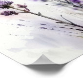 Affiche d'art de fleurs de lavande (Coin)