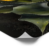 Affiche d'art de fleurs de lys calla jaune (Coin)