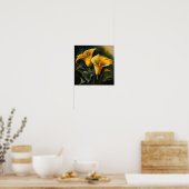 Affiche d'art de fleurs de lys calla jaune (Cuisine)