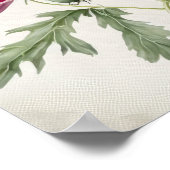 Affiche d'art de fleurs de pavot rose (Coin)