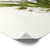Affiche d'art de fleurs de perce-neige blanches (Coin)