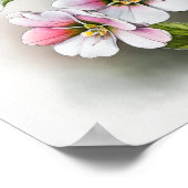 Affiche d'art de fleurs de primevère rose (Coin)