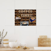 AFFICHE D'ART DE GRAIN DE CAFÉ (Cuisine)