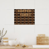 AFFICHE D'ART DE GRAIN DE CAFÉ (Cuisine)