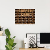 AFFICHE D'ART DE GRAIN DE CAFÉ (Bureau à domicile)