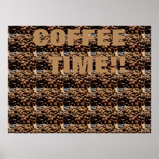 AFFICHE D'ART DE GRAIN DE CAFÉ (Devant)