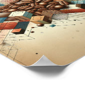 Affiche d'art de grains de café (Coin)