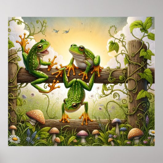 Affiche d'art de grenouille (Devant)