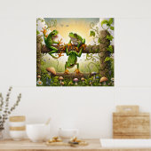 Affiche d'art de grenouille (Cuisine)