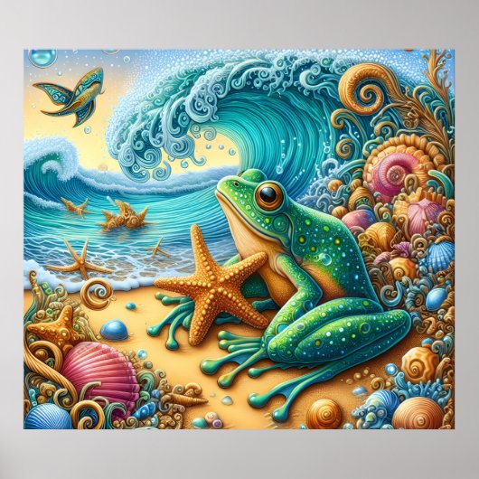 Affiche d'art de grenouille (Devant)