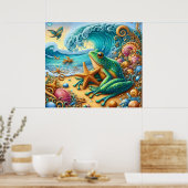 Affiche d'art de grenouille (Cuisine)