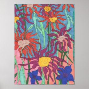 Affiche d'art de jardin luxuriant