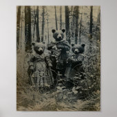 Affiche d'art de la famille des ours, impression d (Devant)
