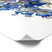 Affiche d'art de la fleur de Delphinium bleu (Coin)