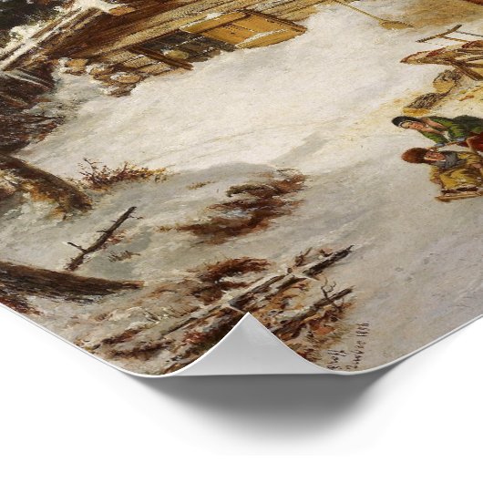 Affiche d'art de la maison d'hiver (Coin)