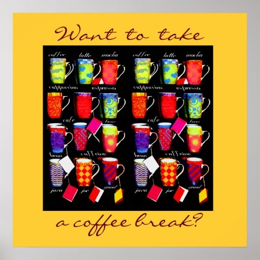 Affiche d'art de la Mug Slang Café (Devant)