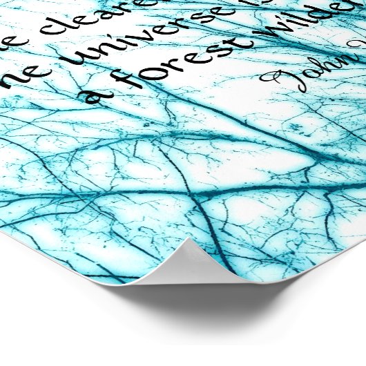affiche d'art de la nature bleue avec citation de  (Coin)