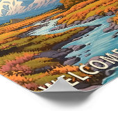 Affiche d'art de la scène de l'État d'Alaska, impr (Coin)