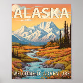 Affiche d'art de la scène de l'État d'Alaska, impr (Devant)