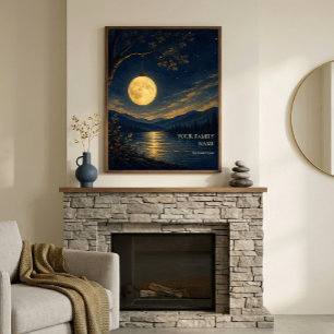 Affiche d'art de lanterne lunaire personnalisée