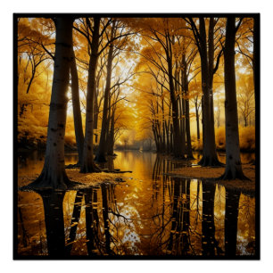 Affiche d'art de l'arbre doré
