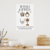 Affiche d'art de l'exposition des joyaux royaux de (Cuisine)