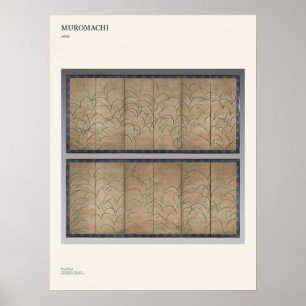 Affiche d'art de l'herbe Susuki de Muromachi