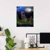 Affiche d'art de l'île de Pâques (Bureau à domicile)