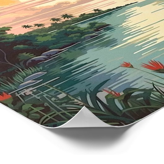 Affiche d'art de l'impression du parc national de  (Coin)