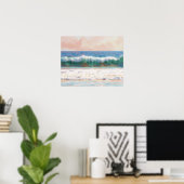 Affiche d'art de l'océan de plage (Bureau à domicile)