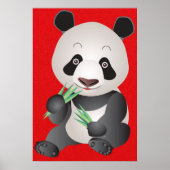 affiche d'art de l'ours de panda mignon (Devant)