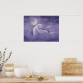 Affiche d'art de l'ours polaire de l'hiver doux (Cuisine)