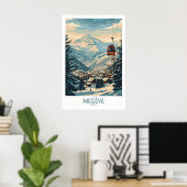 Affiche d'art de Megève - France 1 (Bureau à domicile)