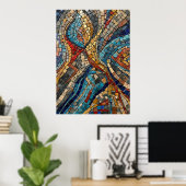 Affiche d'art de mosaïque byzantine | Couleurs de (Bureau à domicile)
