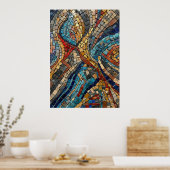 Affiche d'art de mosaïque byzantine | Couleurs de (Cuisine)