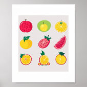 AFFICHE D'ART DE MUR DE FRUITS (Devant)