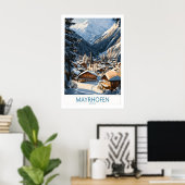 Affiche d'art de mur de ski de Mayrhofen 1 (Bureau à domicile)