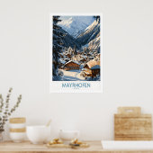 Affiche d'art de mur de ski de Mayrhofen 1 (Cuisine)