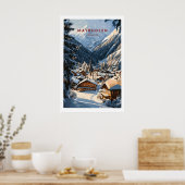 Affiche d'art de mur de ski de Mayrhofen 1 (Cuisine)