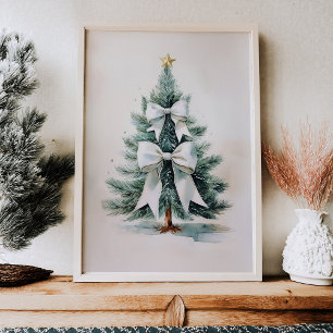 Affiche d'art de Noël en aquarelle 11x17