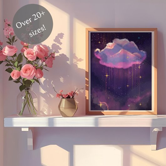 Affiche d'art de nuage de rêve céleste
