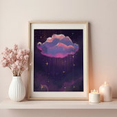 Affiche d'art de nuage de rêve céleste
